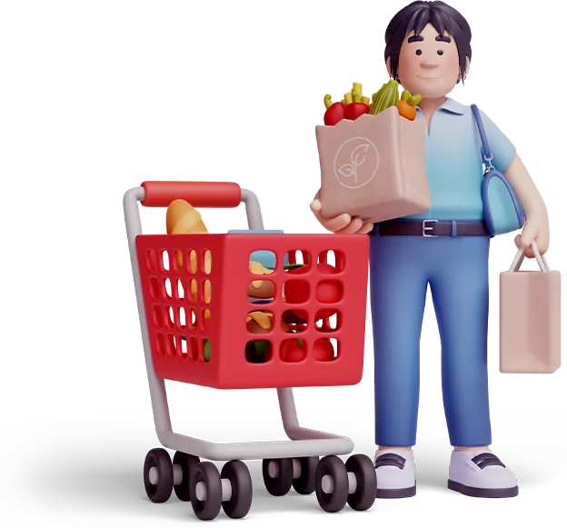 Ilustração supermercado
